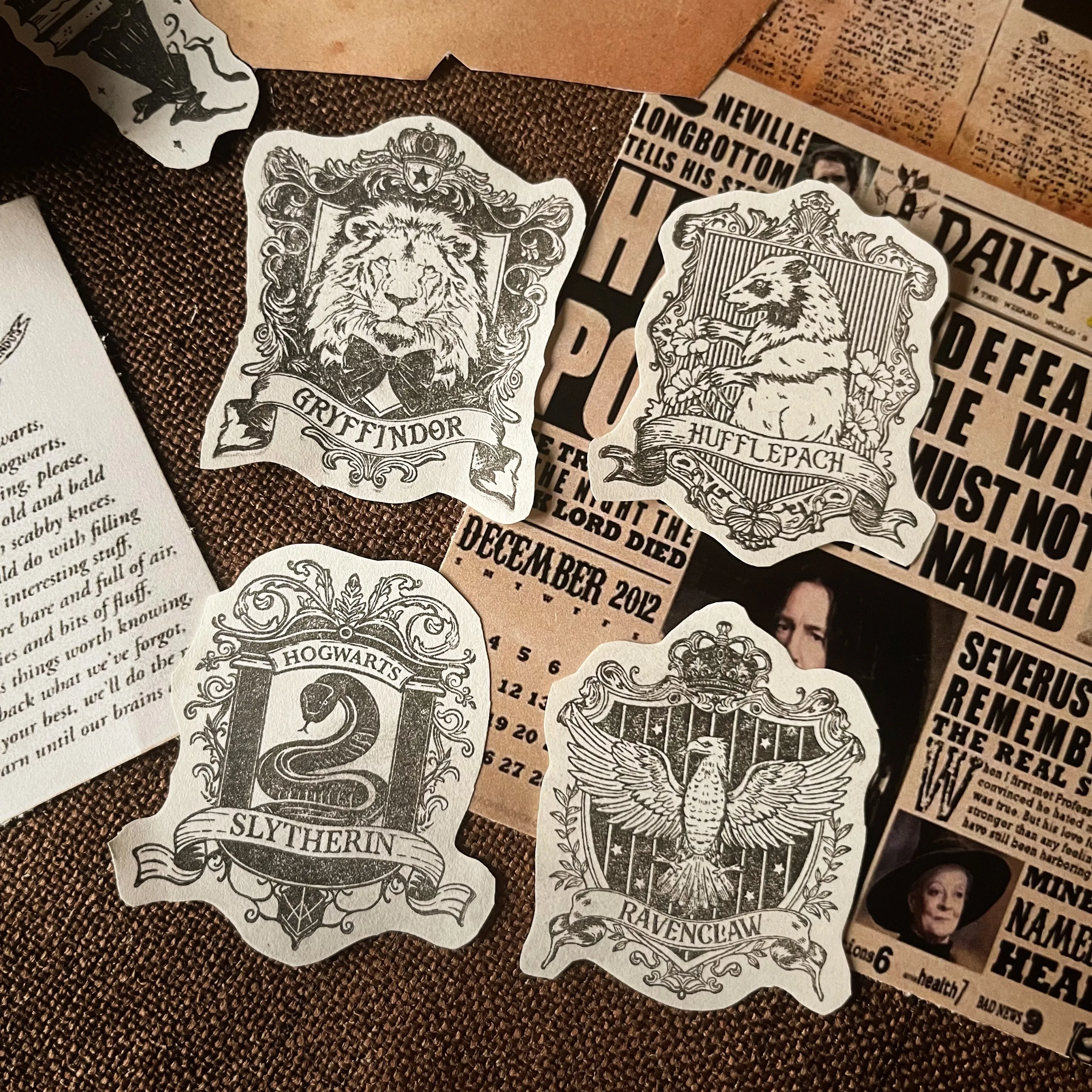 ختم خشبي: مجموعة ضوء القمر طوابع الزان خمر لسكرابوكينغ #3