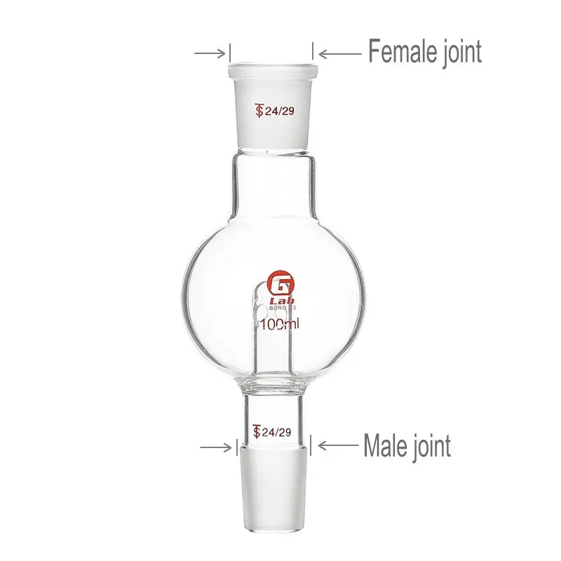 1pcs Lab 50ml/100ml/250ml/500ml/1000ml Borosilicate Glass Bump Trap Experimental Rotary Evaporator Explosion-proof Flask