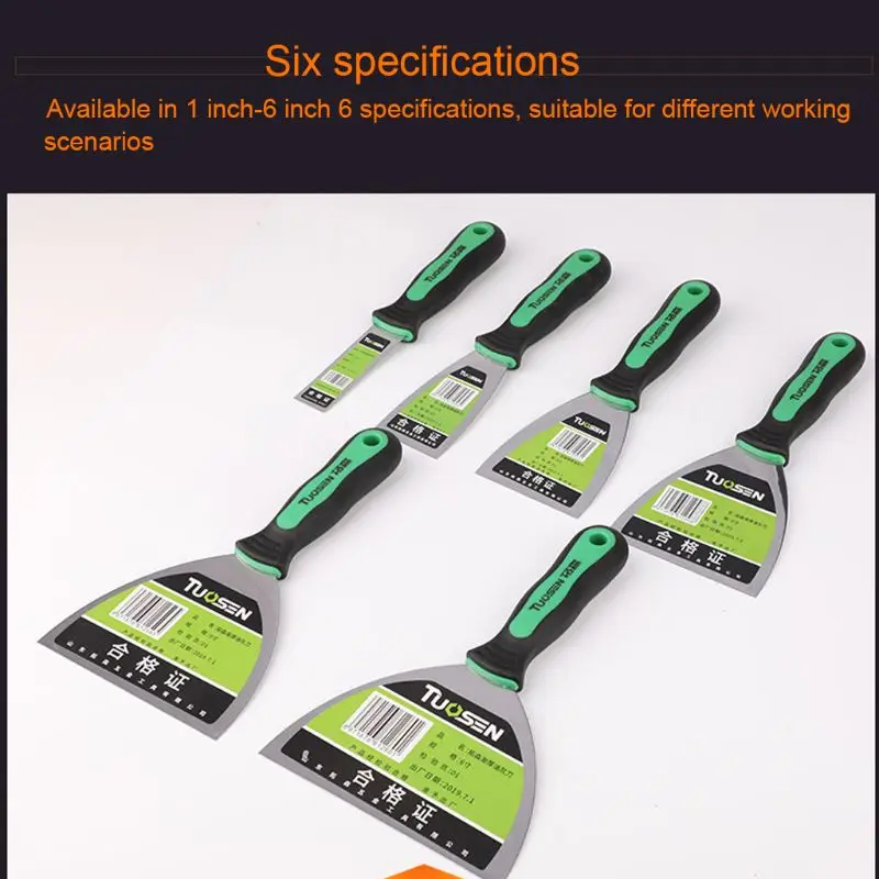 6-piece Joint Knife Set Putty Knives Multi-Tool Painter Scraper Plastic Handle Multipurpose Knife