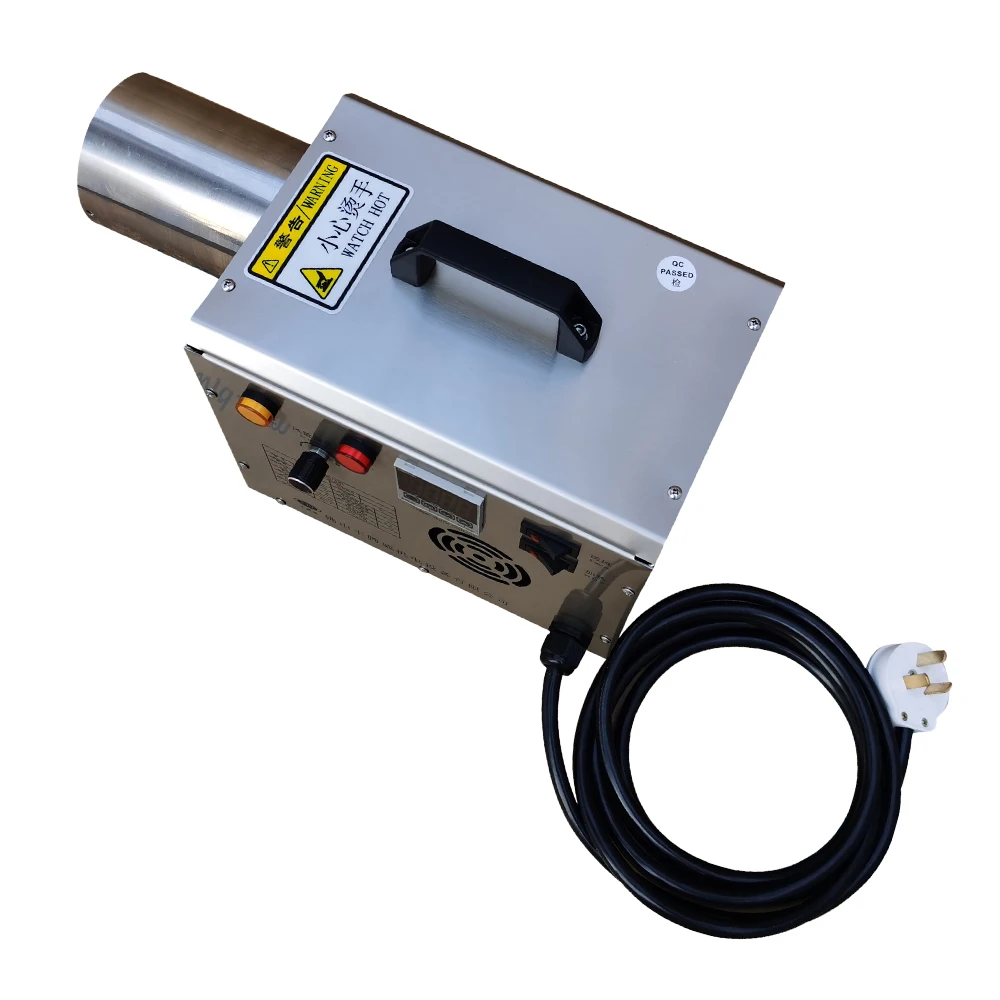 Stainless Steel Portable Hot Air Blower, Handheld Industrial Hot Air Heater for Packaging Shrink & Repair Work