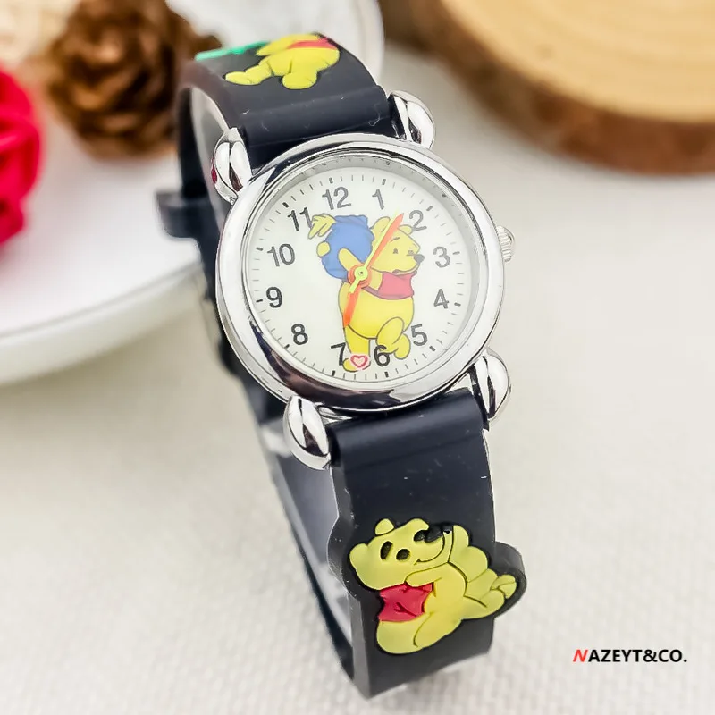 Neue Disney Winnie the Pooh kinder Elektronische Uhr Anime Charakter Cartoon Nette Analog Digital Quarz Uhr kinder spielzeug geschenke