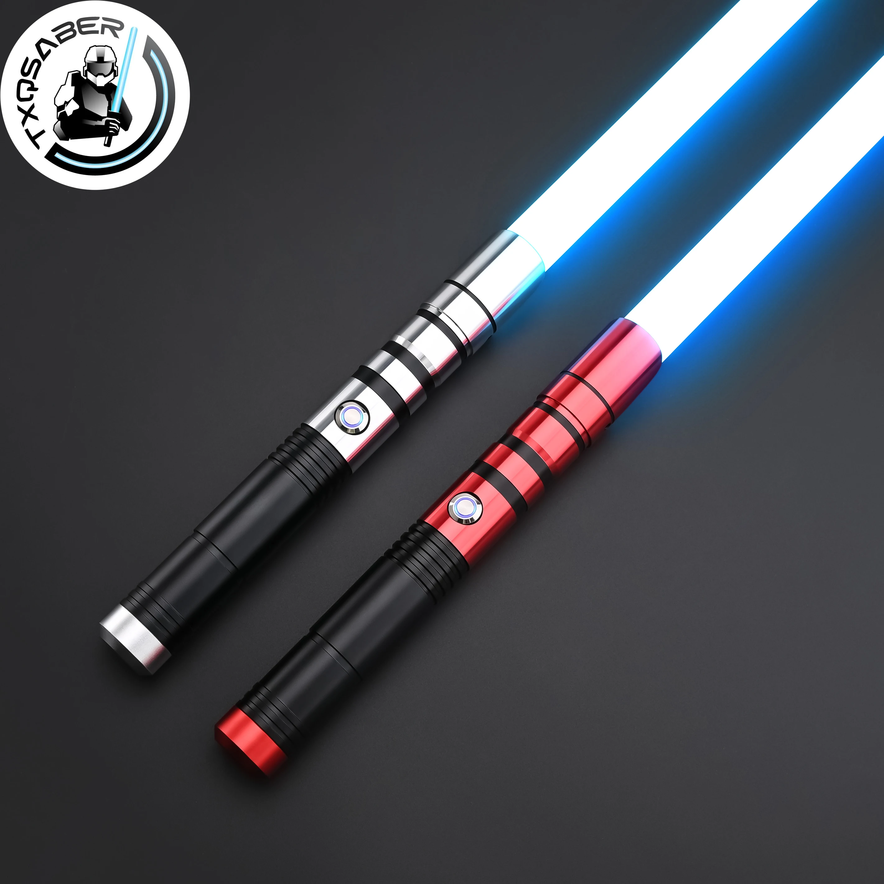TXQSABER Lightsaber A02 RGB Heavy Dueling 12 Color Changing Blaster FOC Metal Hilt Laser Saber for Boys Girls Kids Cosplay Toys