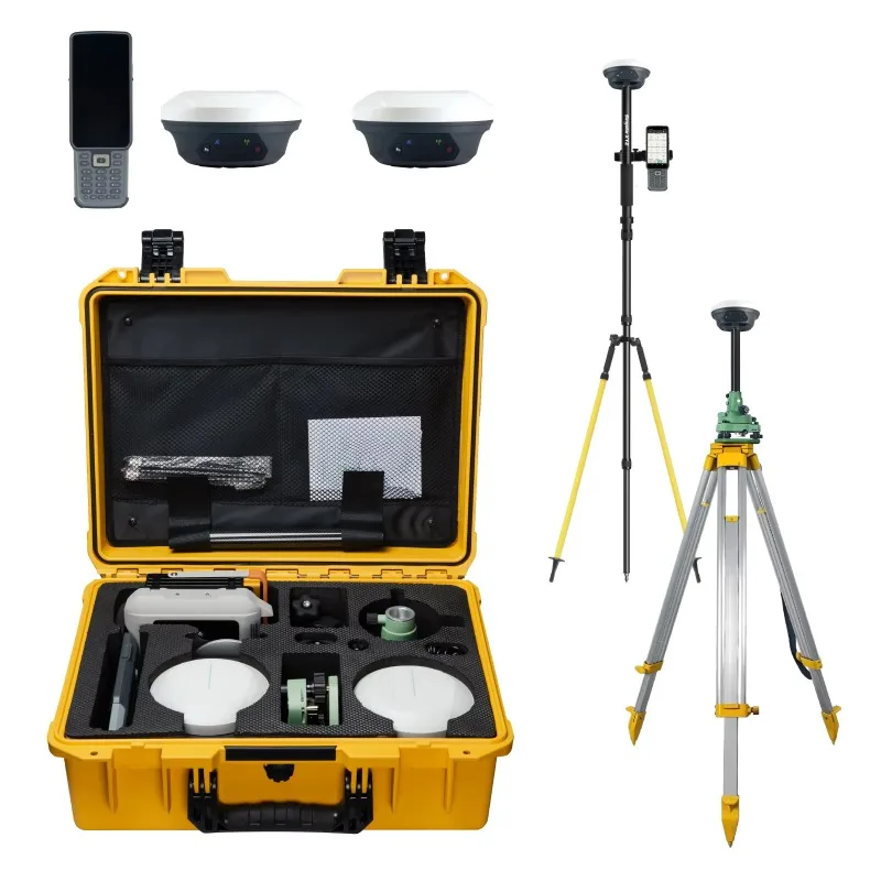New High Precision 1408 Channels E1 GNSS Receiver GPS 60° IMU Tilt Adjustment Land Survey Equipment RTK GNSS Base And Rover Set
