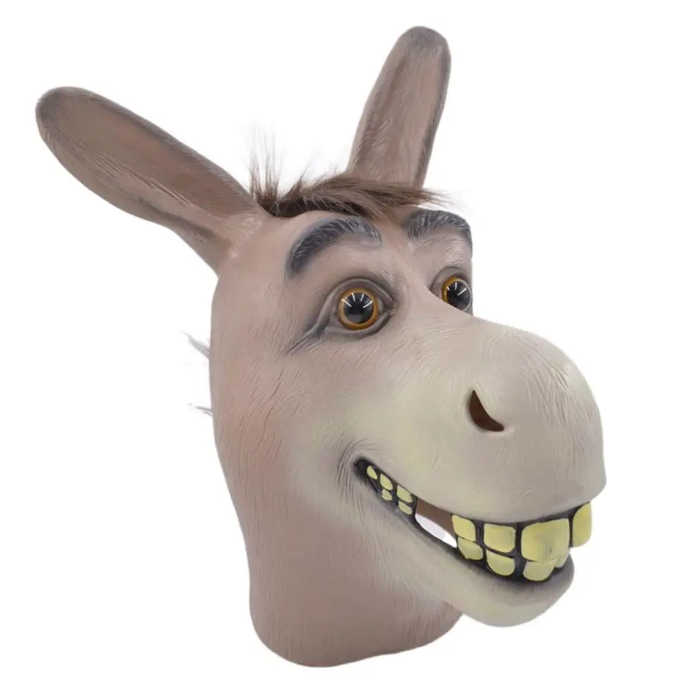 Masquerade Prop Latex Cosplay Masks Halloween Masks Dog Head Cover Prank Crazy Props Animal Costume Props