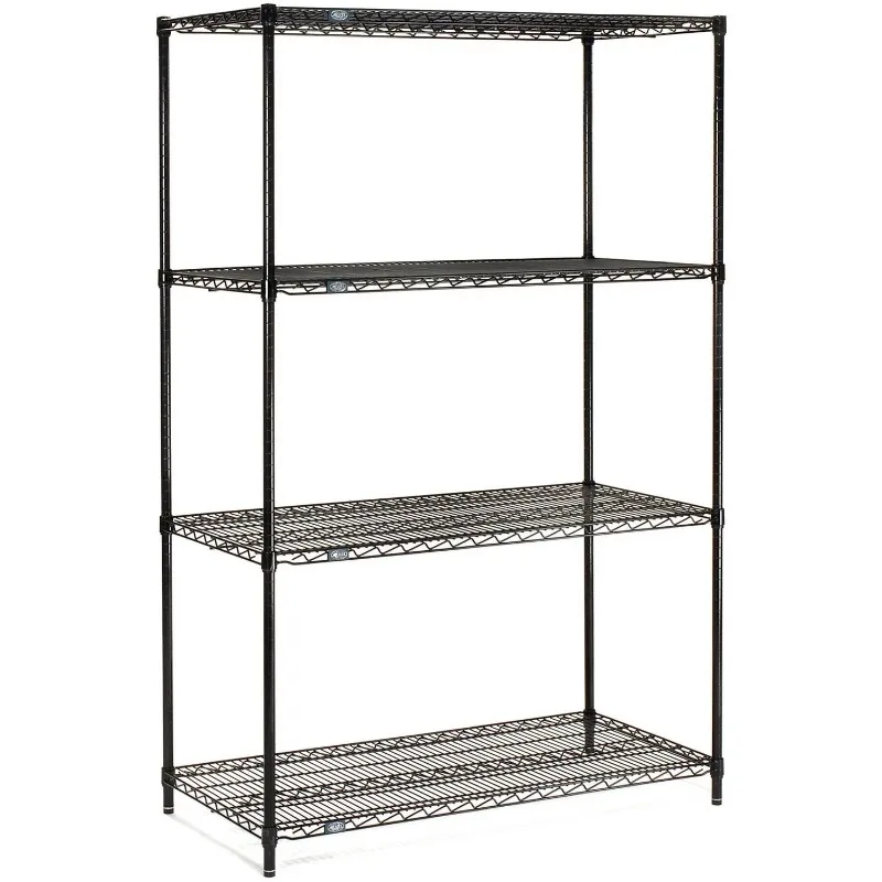 Adjustable Wire Shelving Unit, 4 Tier, Nsf Listed Commercial Storage Rack, 18