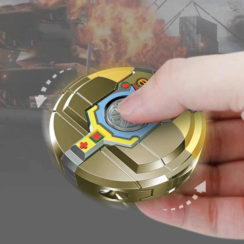 تململ التحول روبوت الإصبع الدوران لعب الأطفال سبينر الضغط الميكانيكية فنجر الدوران لعبة سطح المكتب الغزل لعبة