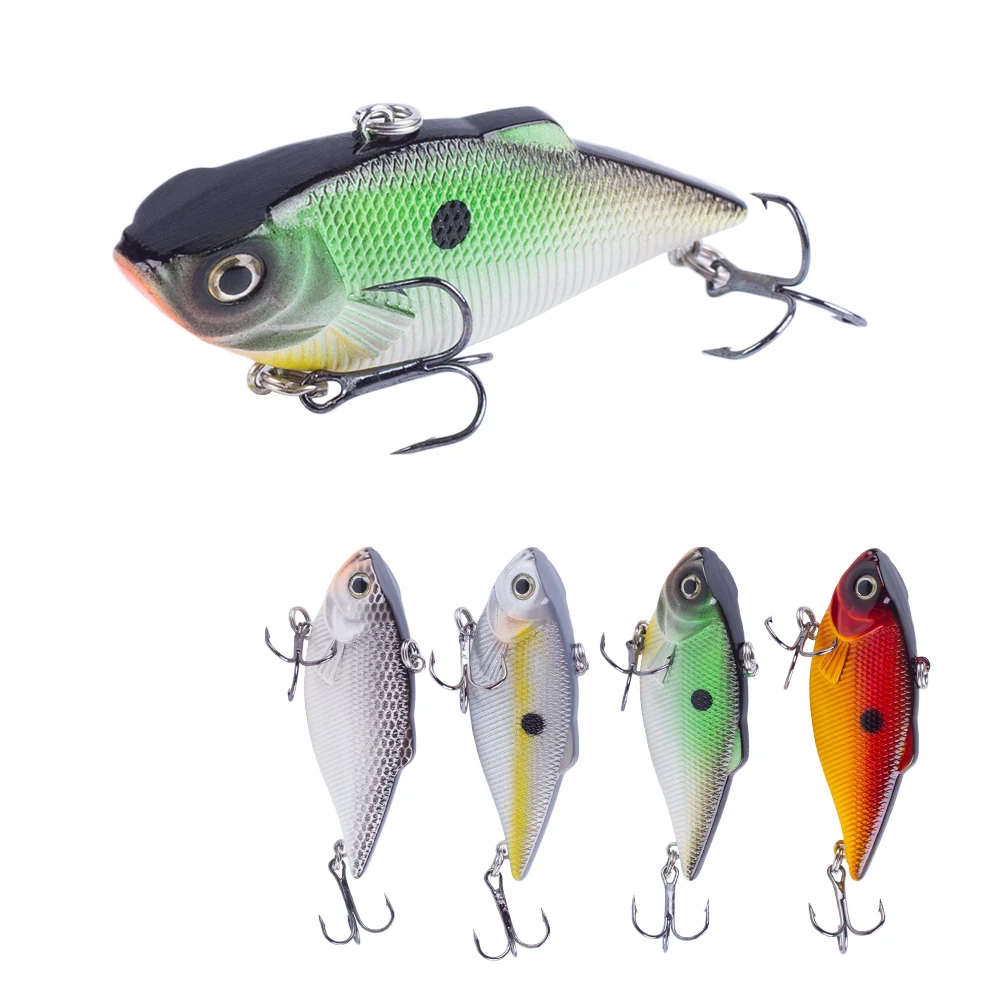 Hanlin VIB Fishing Lure 63mm/7.5g Slow Sinking Lipless Hard Baits Crankbait Wobblers for Fishing Carp Pesca Bass Tackle