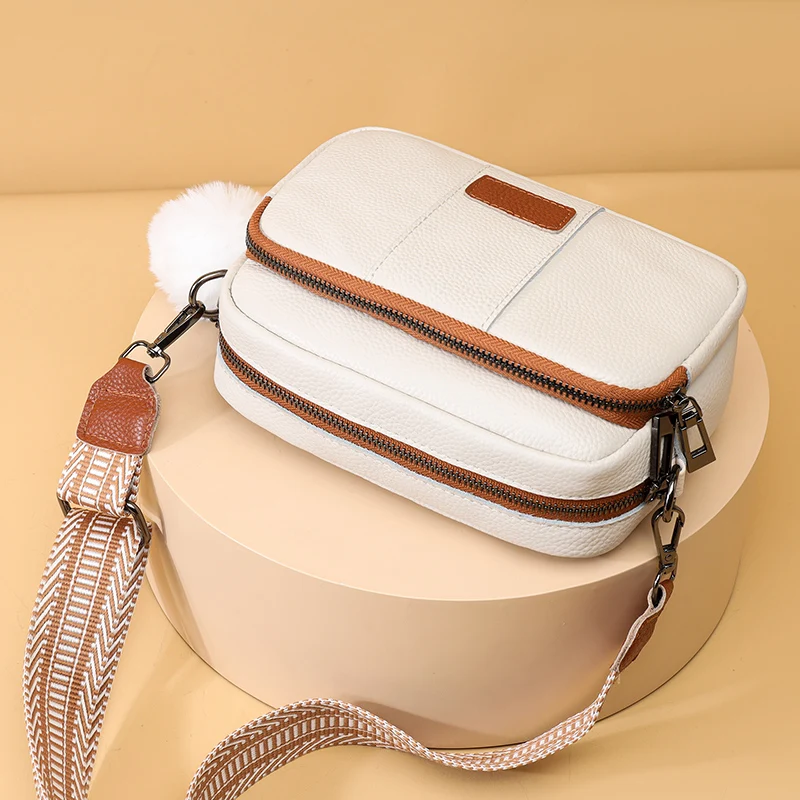 100% Genuine Leather High Quality Soft Cowhide Female Messenger Bag Women Handbags Fashion Designer Brand Small Shoulder Bag