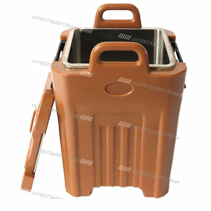 304 Stainless Steel Insulated Food Container Commercial Plastic Soup Bucket Outdoor Fast Food Delivery