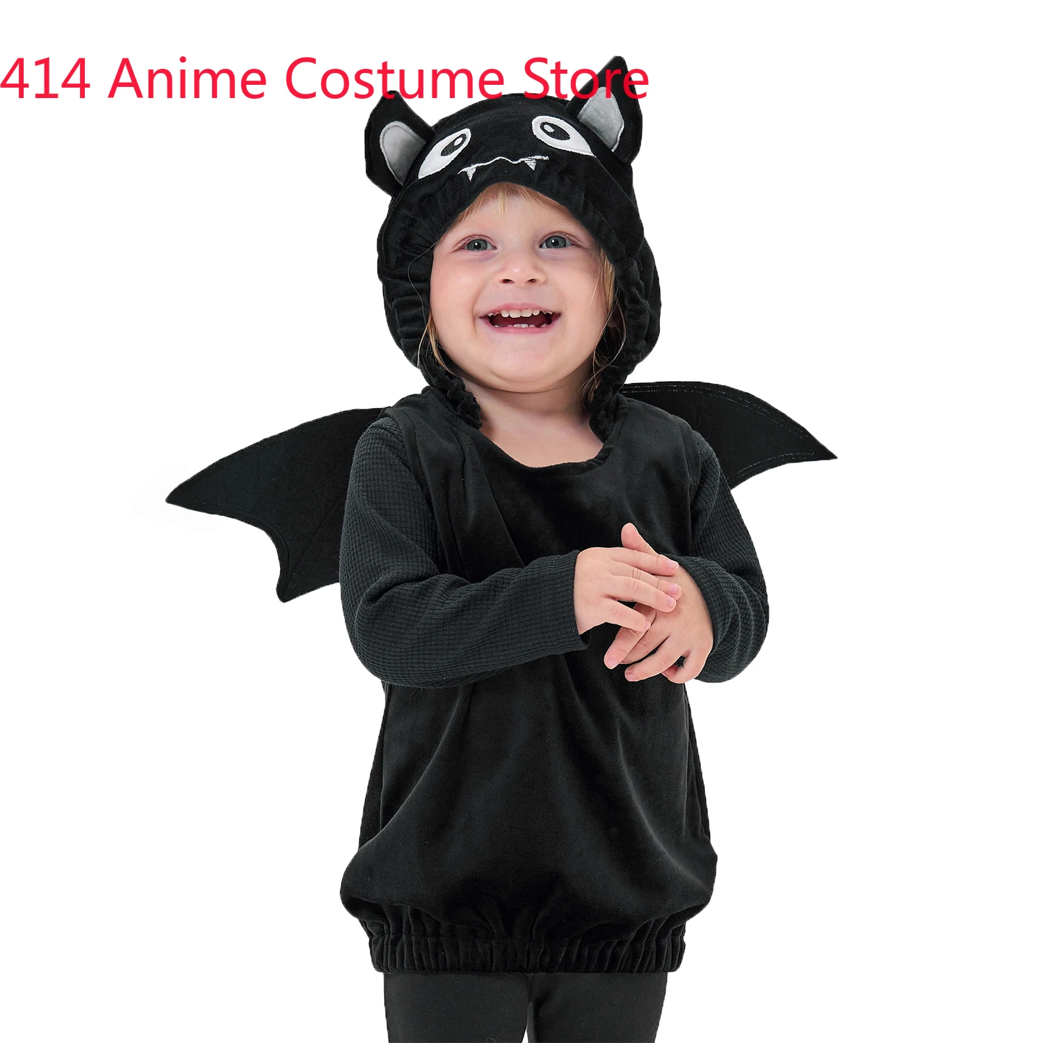 Baby Infant Toddler Halloween Black Bat Costume Hoodie Vest 1T 2T 3T