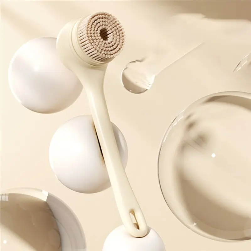 CKFAM-Electric Body Brush For Cleansing And Exfoliating-Waterproof Rechargeable Bath& Body Brush With Long Dual Handle