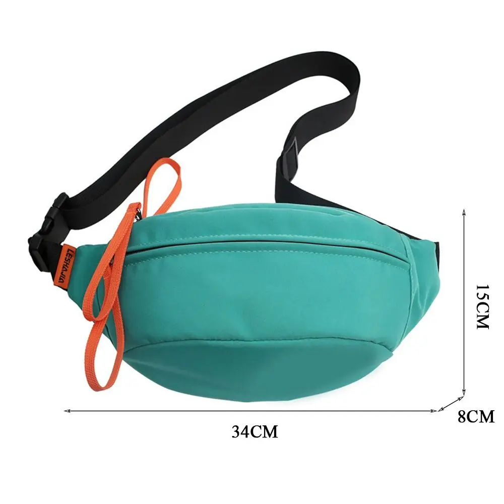 Fashion Street Style Nylon Chest Bag Waterproof Solid Color Waist Bag Personality Belt Bag Shoulder Bag Crossbody Bag Fanny Pack