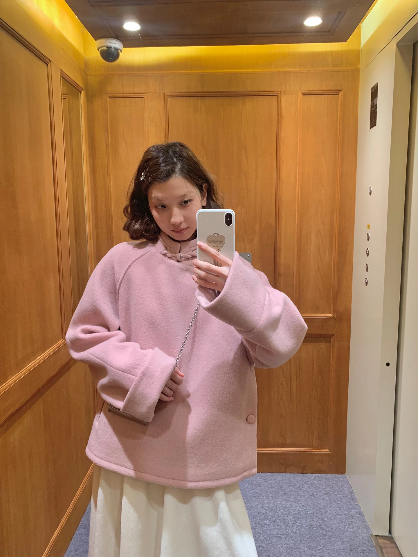 

New Year Aosphere Cold e Peach New Chinese Sle Button Deconstructed Woolen Coat Stand Collar Long Sve Women's Oute...