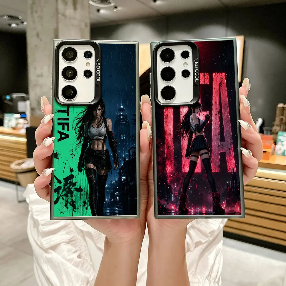 Phone Case for Samsung Galaxy A56 A55 A16 A36 A17 A15 A54 A27 A34 A12 A14 A33 A21s A53 A35 A11 A26 A51 A13 Cover Tifa Lockhart