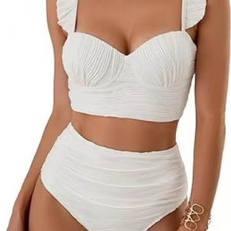 Sexy deusa maiô tecido especial de duas peças de cintura alta maiô moda sexy