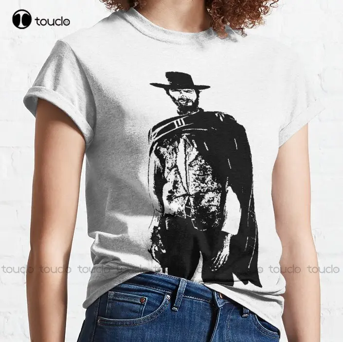 The Good, The Bad & The Ugly Classic T-Shirt Clint Eastwood Grey Shirt Custom Aldult Teen Unisex Digital Printing Tee Shirts