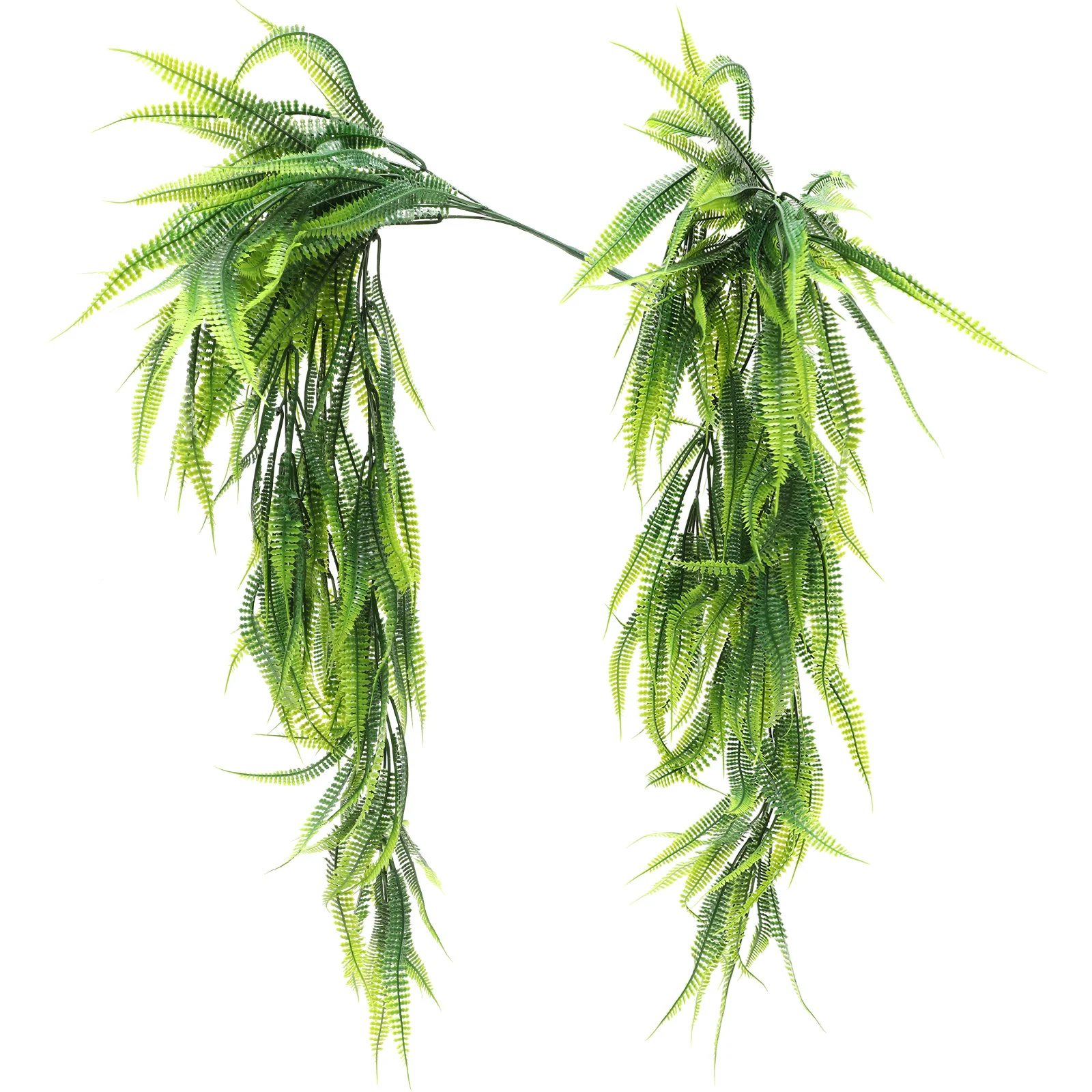 

2 Pcs Artificial Grass Wall Hanging Greenery Garland Plants Decor Decorate Leaf