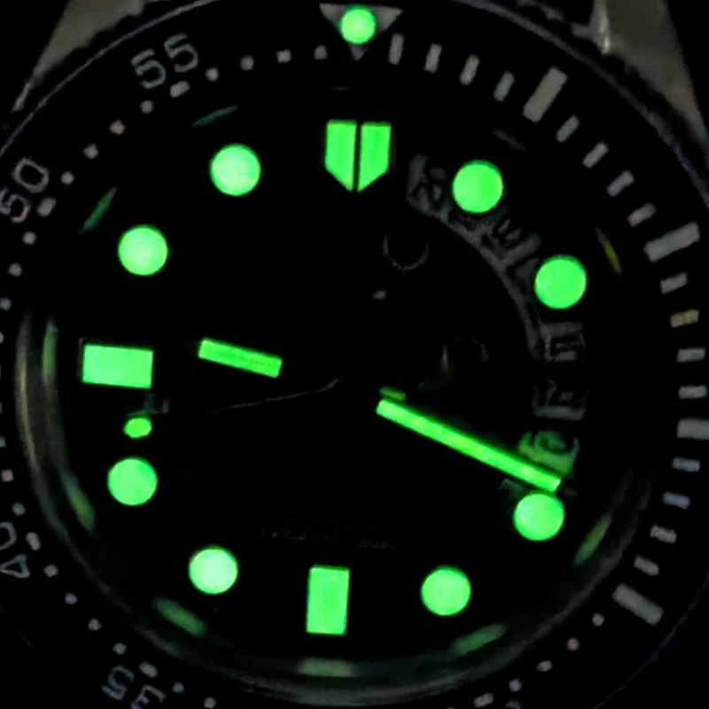 NH36 Case 200m Waterproof  Watch Case Nh36 Watches SKX007 Mod Sapphire Glass C3 Luminous Dive Watch NH36A Movement Watch