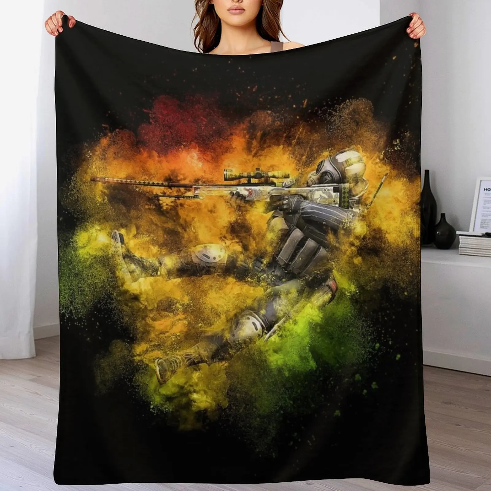 

Counter Strike Global Offensive Throw Blanket Plush Decoratives Weighted Decorative Sofas Blankets