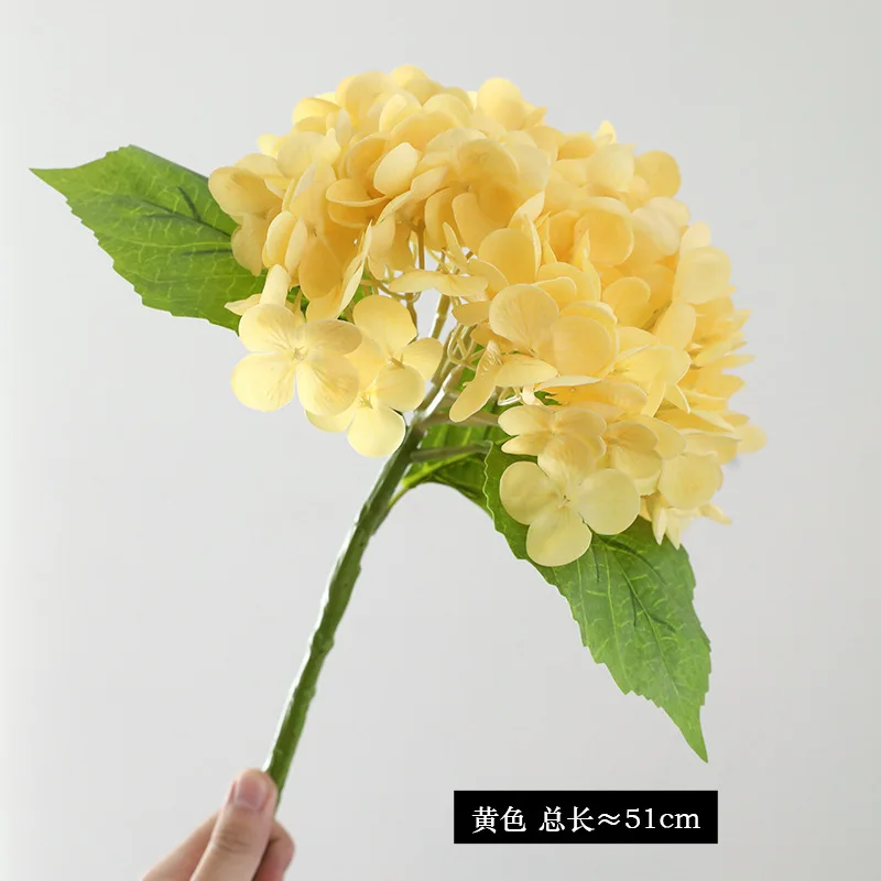 Schöne künstliche große Hortensienblume, blau, fühlen sich echt an, künstliche Blumen für Zuhause, Hochzeit, Dekoration, Wohnzimmer, Tischdekoration – Detail 8