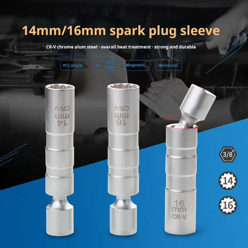 Spark Plugging Socket Thin Walled Joint 12 Point 	Magnet Spark Plugging Socket for Mercedes-benz for Porsche for Audi