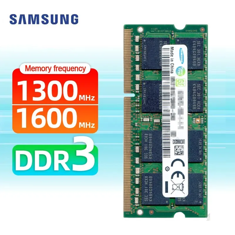 Samsung Ram Memory 4GB 8GB Upgrade DDR3 PC3 1333MHz, 1600MHz, 204 PIN, SODIMM SODIMM for Laptops