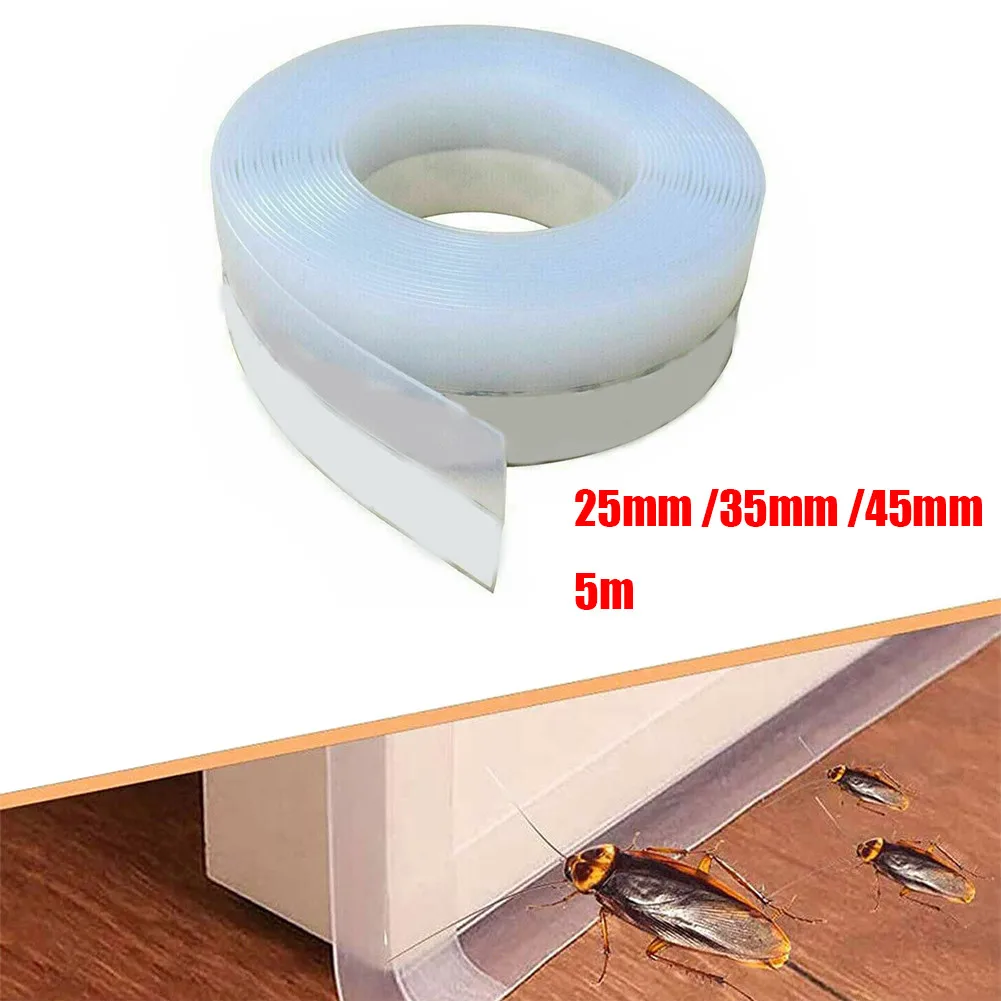 Multi-Function 5M Silicone Draught Excluder Weather Seal Strip Door Casement Tape Home Improvement DIY Supplies For Bedroom