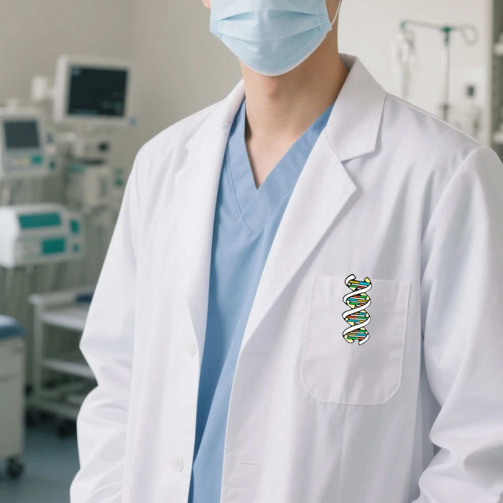 جديد DNA الجينات المينا دبوس مصممة جيدا سلسلة البحوث البيولوجية الطبية بروش معطف شارة التلبيب مجوهرات هدية ل معاطف للأطباء والممرضات