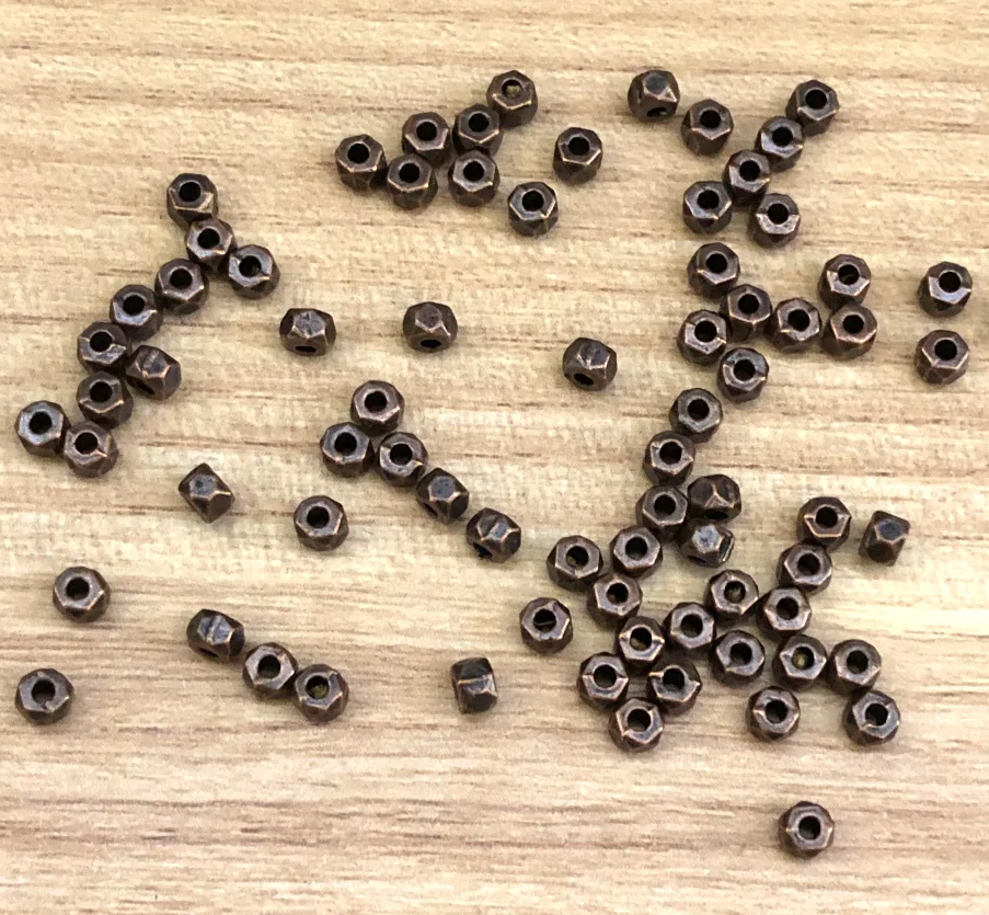 

200pcs 3*3mm Alloy metal little sapcer beads for handmade accessories HW2615