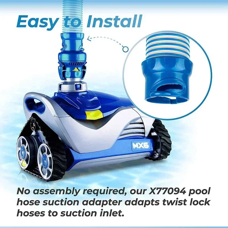 2pc Pool Vacuum Hose Adapter Replacement X77094 For Zodiac MX6 MX8 Swimming Pool Cleaner Pool Suction Adapter Leaf Hose Adaptor