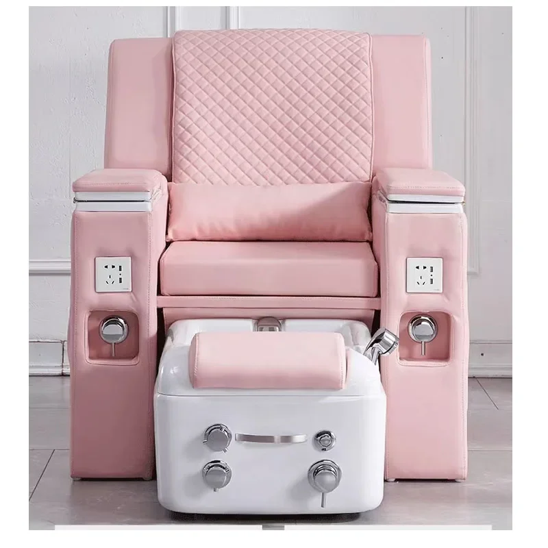 Affordable No Plumbing Luxurious pink Princess Throne Spa  king Pedicure Chair and Nail Supply for Girls