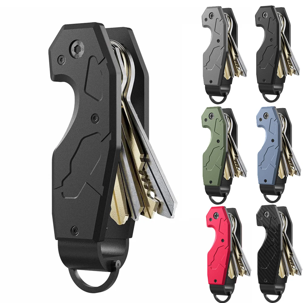 

Компактный металлический алюминиевый органайзер для ключей, минималистичный инновационный брелок для ключей-автомобиль, умные брелки для ключей, чехол для ключей до 6 ключей