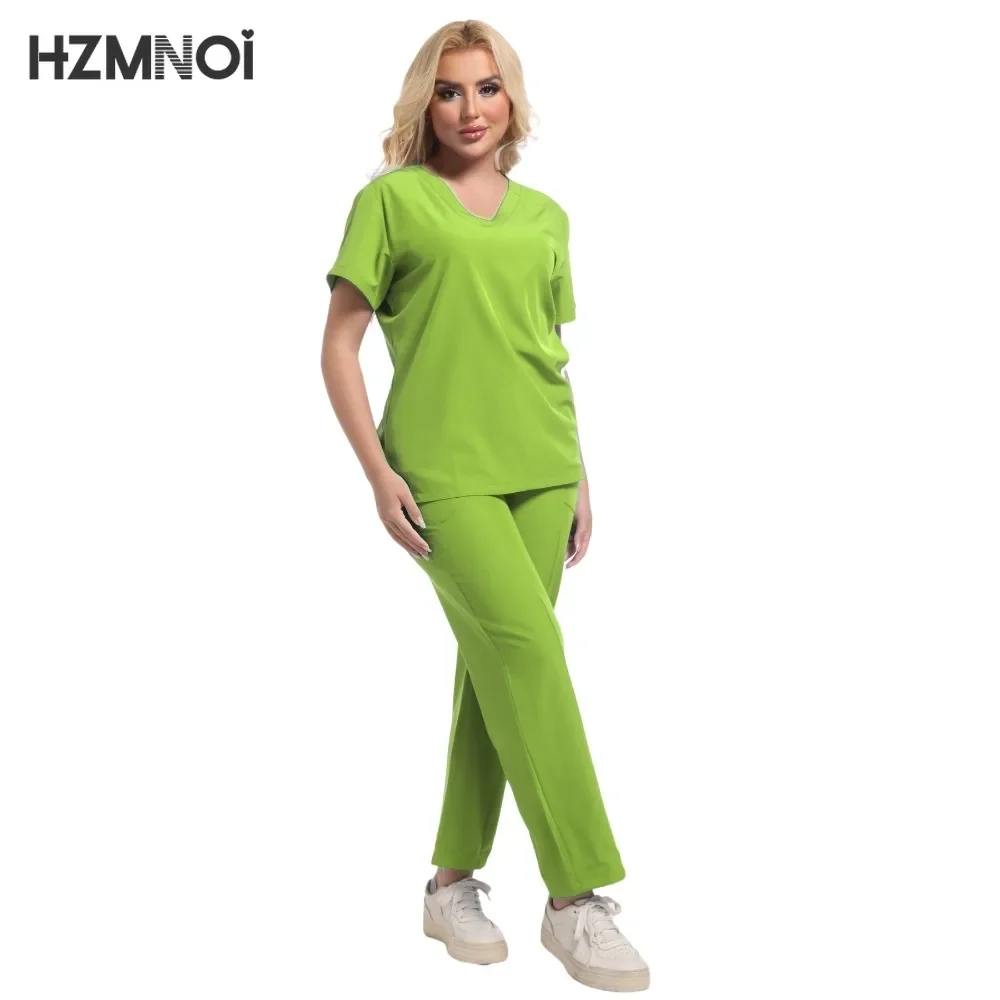 Nuovo Scrub Set Uniformi mediche Uniforme Dottore Chirurgia Tuta Salone di bellezza Abbigliamento da lavoro Lavoratori Scrub Odontoiatria Set di vestiti da lavoro