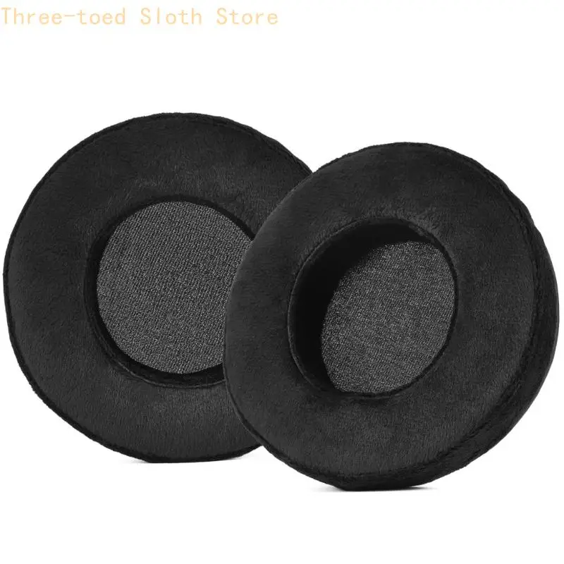 Schwarze Ersatz-Ohrpolster, 1 Paar für Superlux HD681 HD668B HD672 Over-Ear-Kopfhörer, weiche Stoff-Ohrpolster, Ohrmuscheln E74A – Detail 9