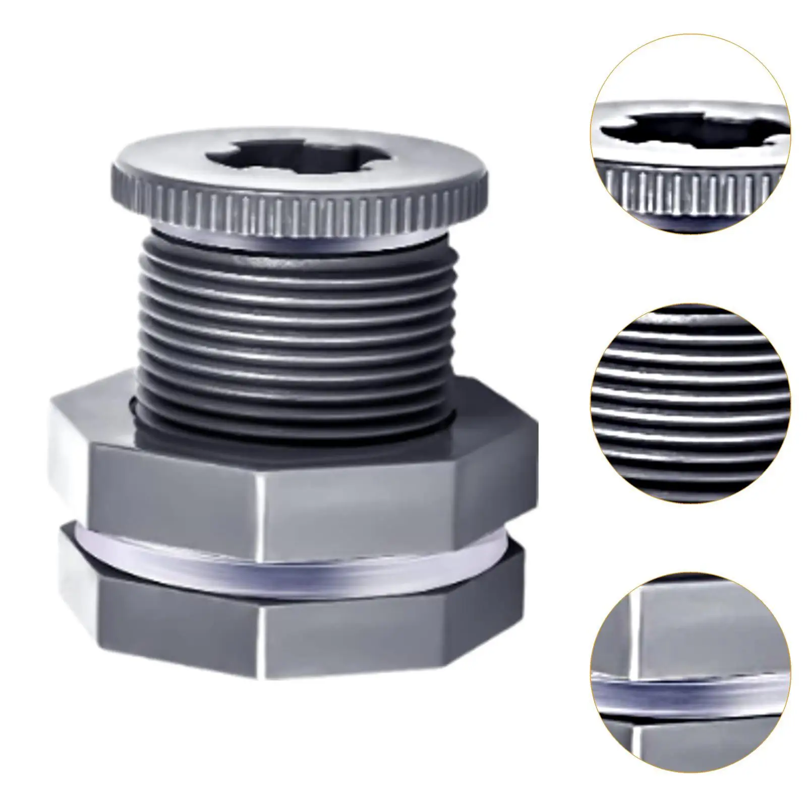 موصل خزان المياه الحاجز، محول خرطوم الحديقة NPT 3/4 بوصة وحشية الختم، #5