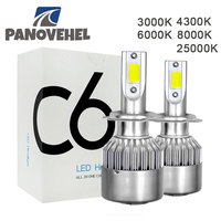 PANOVEHEL H1 H3 Car Led Headlight Bulbs C6 H7 LED Car Lights H4 880 H11 9005 HB4 9006 H13 6000K 72W 12V 8000LM Auto Headlamps