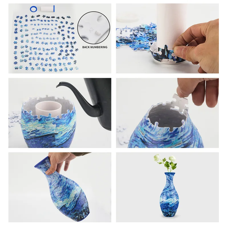 

3d Puzzle Vase Diy Kids Toys Interlocking Flower Holder Christmas Birthday Family Diy Gift For Home Decor Wholesale Low Prices