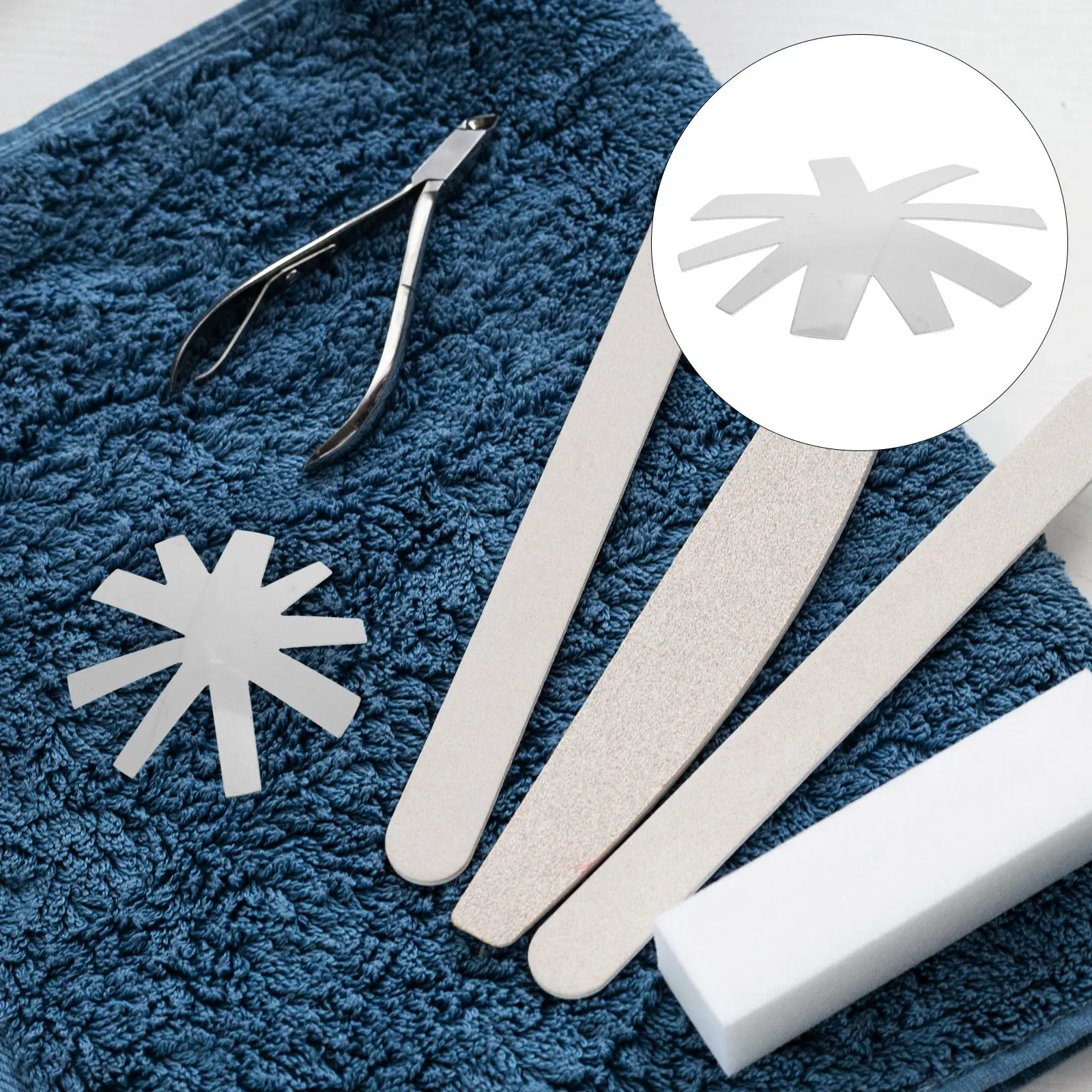 

French Manicure Template Stainless Steel Nail Art Tool Reusable Metal Nail Shape Guide Manicure Edge Trimmer French Tip Stencil