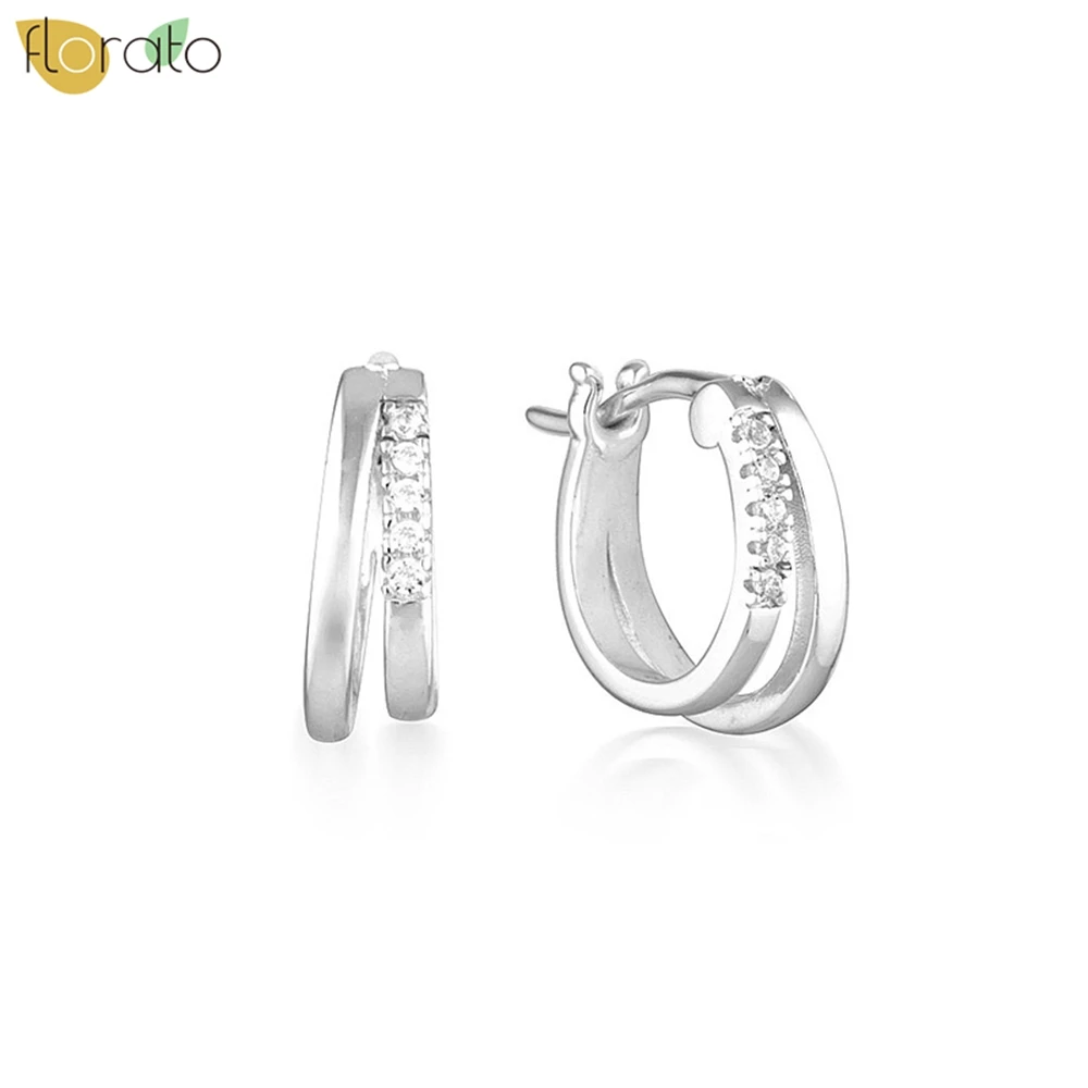 925 Sterling Silver Ear Needle High Grade Classic Gold Silver  Hoop Earrings Small Unique Design Exquisite Earrings for Women