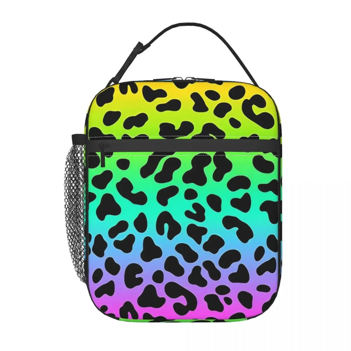 Colorful Wild Leopard Skin Animal Pattern Insulated Lunch Bag for Women Kids Leakproof Food Boxes Thermal Lunch Box Tote