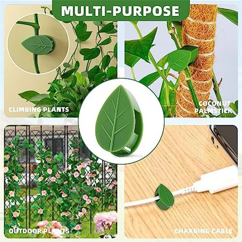 【Popular】30 PCS Invisible Plant Clips Plastic Clip For Climbing Plants, Self-Adhesive Plant Fixing Devices