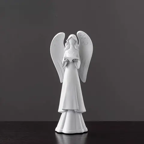 European Retro Girl Little Angel Character Artistic Ornament Handicraft Gypsum Statue Decoration