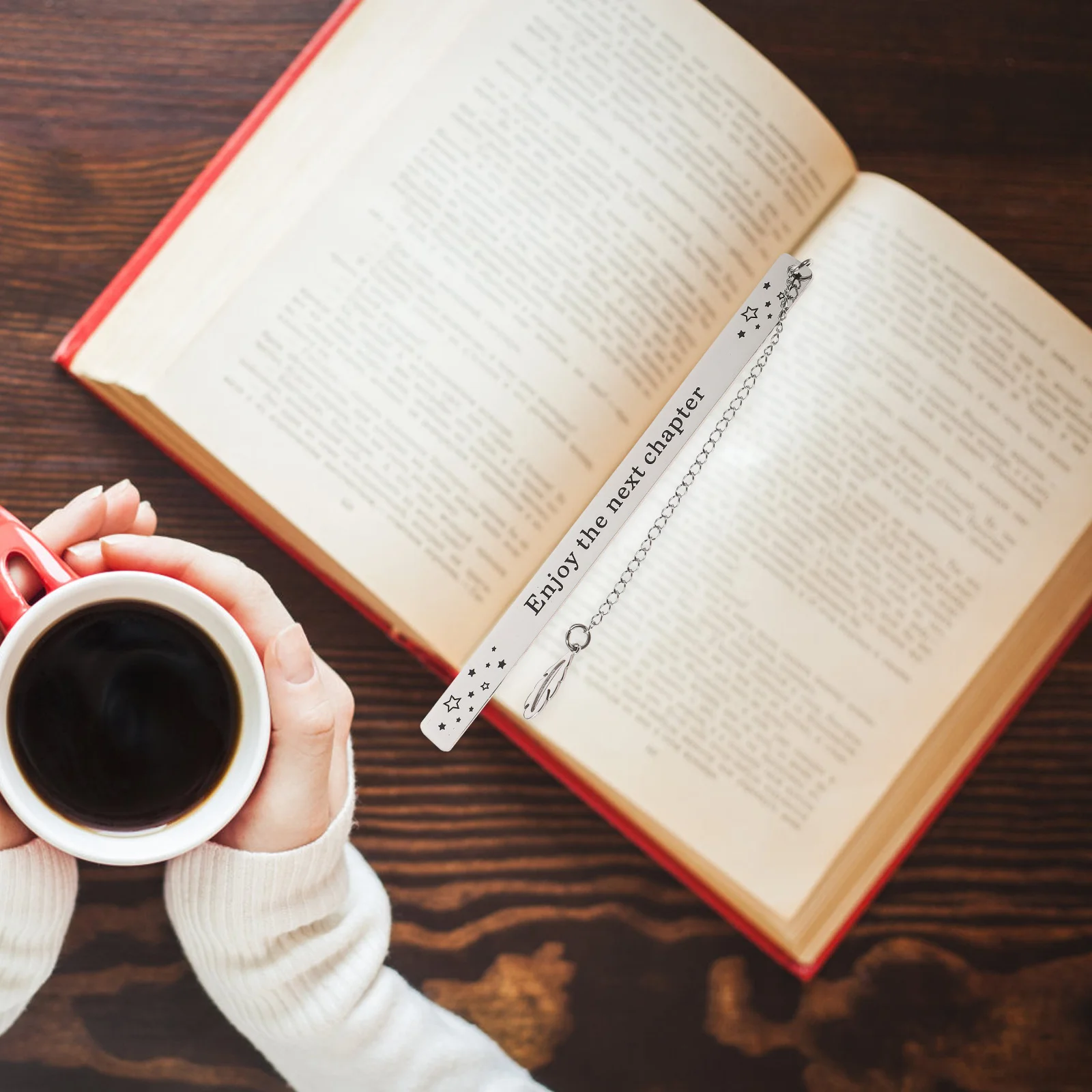 

Metal Bookmark Stainless Pendant Inspirational Book Mark Teacher Student Gift Graduation Gift Holiday Bookmark