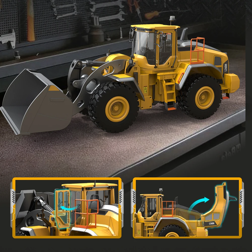 1/16 doble águila E592 RC cargador L260H vehículos de construcción con Control remoto modelo de coche eléctrico con sonido ligero