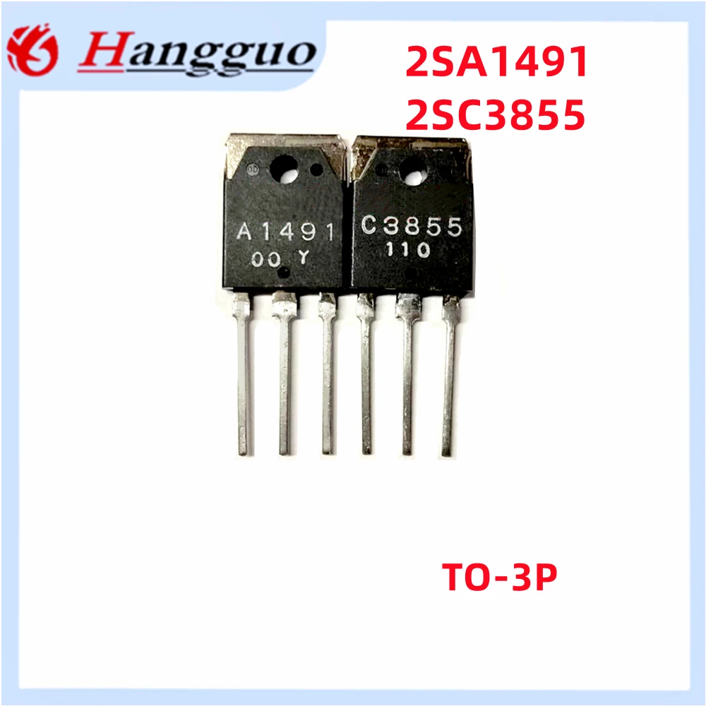 

10Pcs=5pair/Lot Original 2SA1491 A1491 2SC3855 C3855 TO-3P 10A audio amplifier pair tube