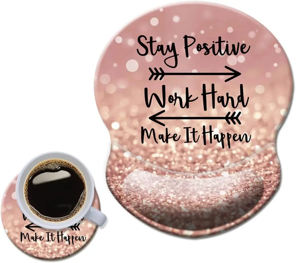 

Эргономичный коврик для мыши с подставкой для запястья, нескользящая поверхность для офиса и игр — прочный и удобный.