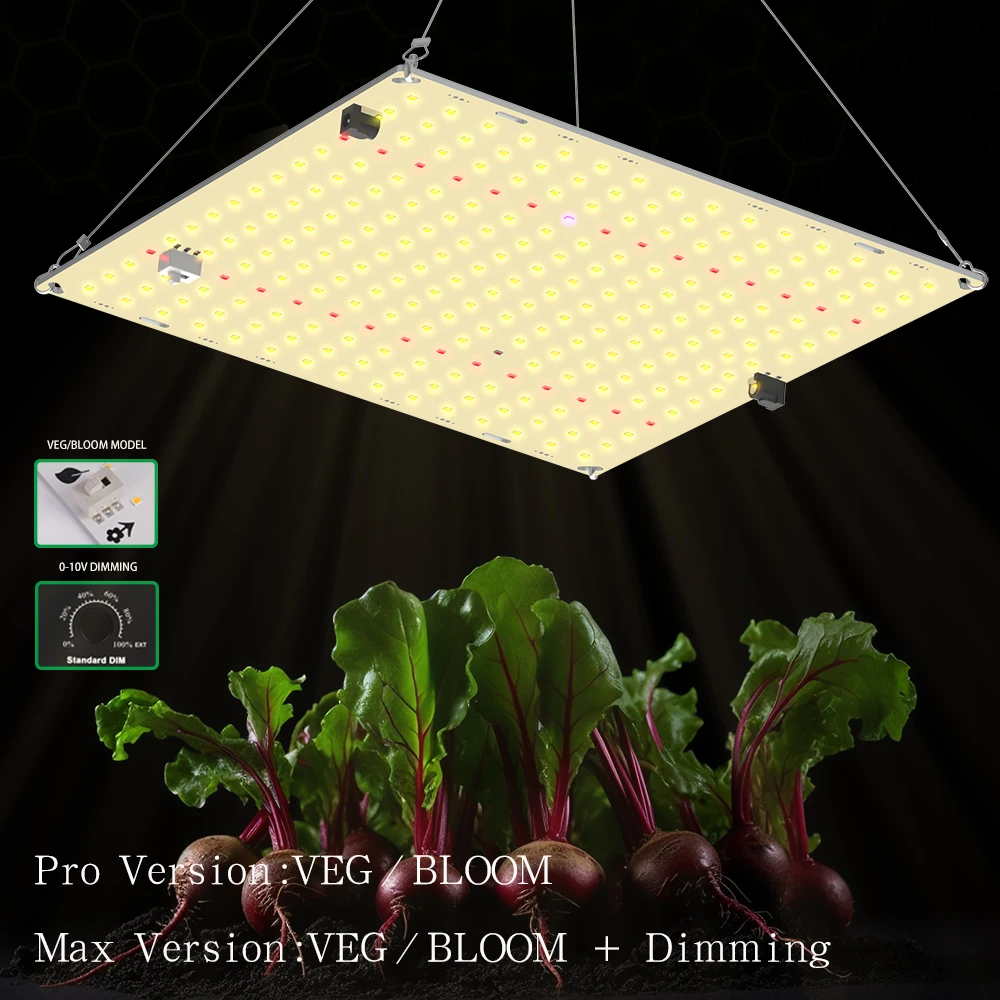 LED Grow Light 800W SM LM281b+ Diodes Quiet Fanless Full Spectrum Grow Light High PPFD For 5x5FT Coverage, Veg and Blooming