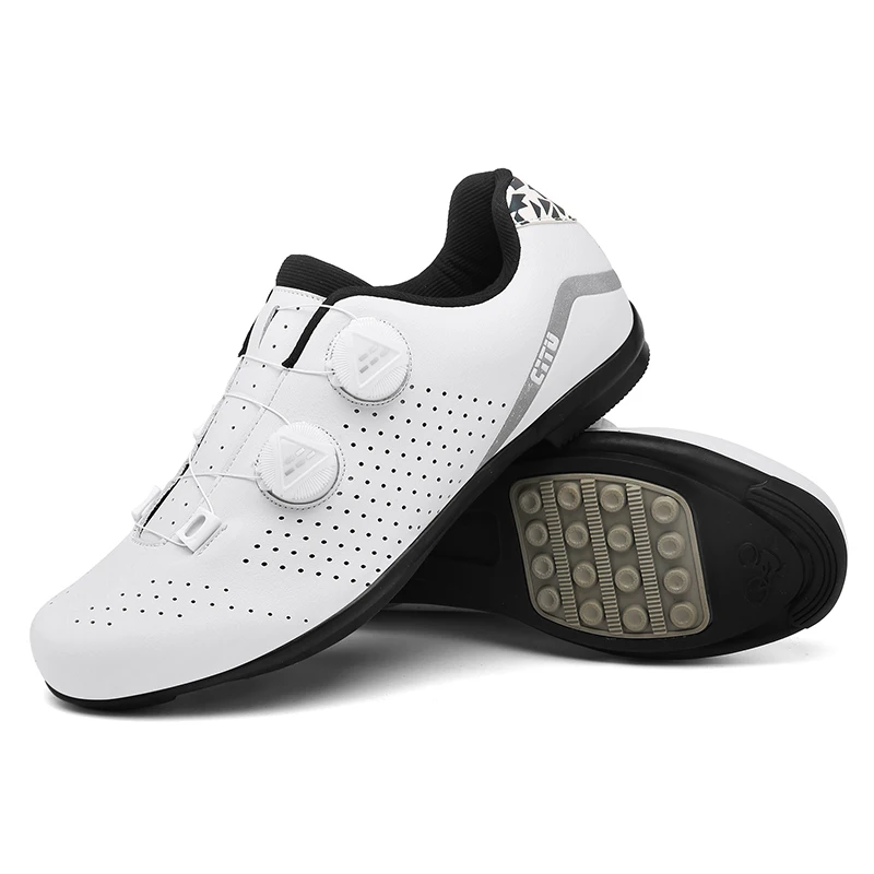 

New Lockless Cycling Shoes Men Casual Breathable Flat Shoes Rubber Sole Non-Slip Road Mountain Bike Shoes