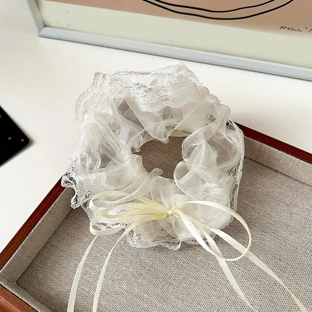 Модная сетчатая лента с бантом, резинки для волос, аксессуары для волос, органза, однотонные кисточки, веревка, хвост, держатель для волос, бант для волос, цвет Z7Z2