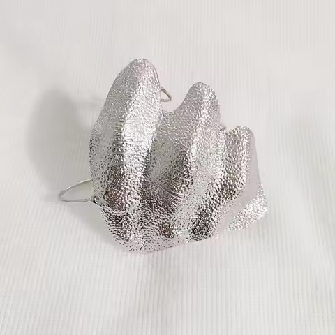 Irregular Texture Pleated Knuckle Ring Ring Hip-hop Style Obscure All Finger Silver Niche Design Artistic Exquisite Finger Ring